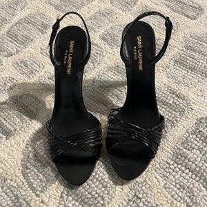 Saint Laurent Shoes | Romy 95 Anstr Sandal | Color: Black | Size: 39